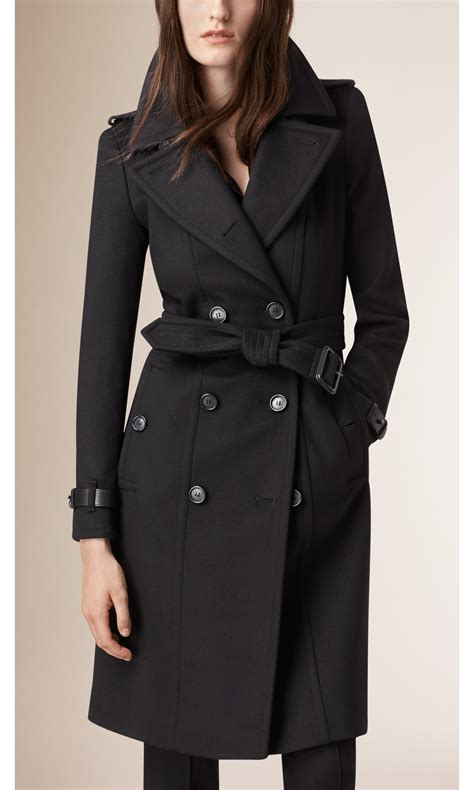 burberry black womens trench coat with patent leather trim|Burberry leather trench coat women's.